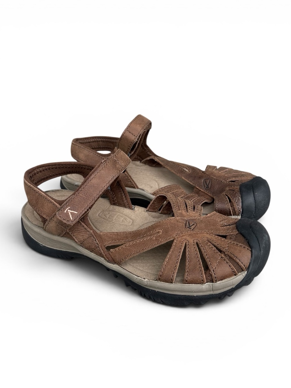 KEEN Rose Sandals Women’s Brown Leather Closed Toe Sport Hiking Size 6.5